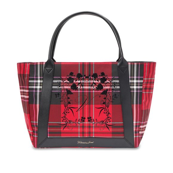 VS Plaid Tote Brand New! Red & Black Perfect Christmas Present! Gift NWT - Picture 4 of 16